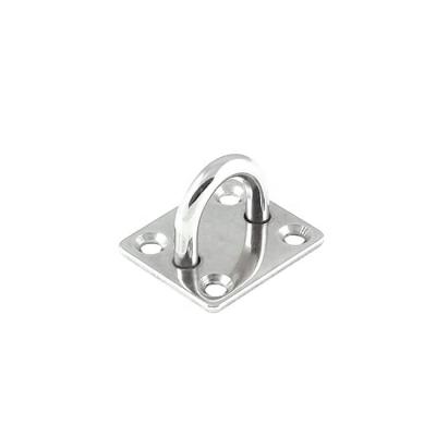 China Good Quality Stainless Steel Aisi304 Aisi316 5mm/6mm/10mm Marine Pad Eye Plate Wholesale Square Stainless Steel for sale