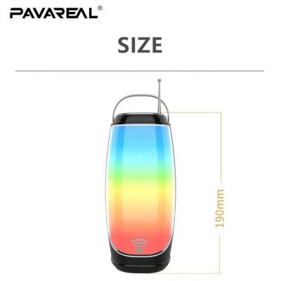 China New PAVAREAL BS09 Model Cylinder Speaker Subwoofer Karaoke Wireless BT Speaker RGB Wireless Lamp for sale