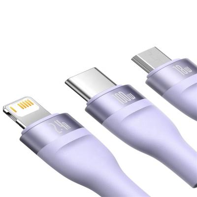 China 3in1/Mini/Direct Charging/Baseus One-for-Three Portable Flash Series II Fast Charging Data Cable3-in-1 High Speed ​​Charging for sale