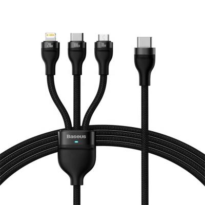 China Fast Speed ​​Charging Cable Baseus Series One-to-Three Fast Charging Cable Type-C to M+L+C 100W 1.5m for sale