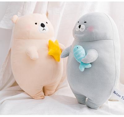 China 3+ Imitation Logo Design Cute Seal Plush Toys Custom Made Toy Bear Plush Pillow Stuffed and Plush Toy Animal for sale