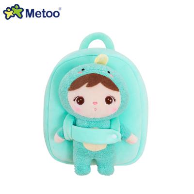 China Children's backpacks creative plush toy make imitation cartoon plush backpack with removable toy for kids and children for sale