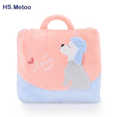 China Pillow Cover Customized Imitation PORTABLE 2 in 1 Soft Plush Travel Blanket Pillow 2 in 1 in Dgo Shape for sale