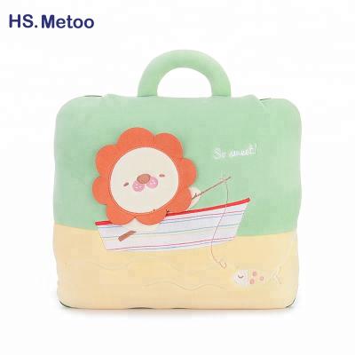 China PORTABLE Cute Imitation Travel Pillow Blanket 3 in 1 Pillow Covering Stuffed Animal Set with Portable Handle for sale