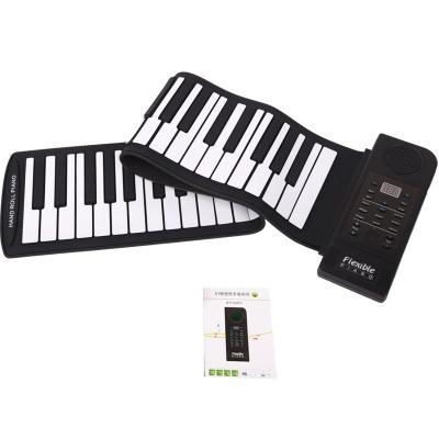 China Support to connect i pad Wholesale 61 Key Digital Piano Keyboard Flexible Silicone Hand Roll Up Piano for sale