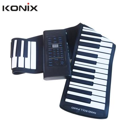 China Support microphone and audio input silicone waterproof flexible roll up piano for music entertainment for sale