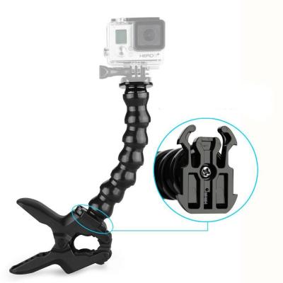 China Factory Direct Wholesale Universal/Flexible/Adjustable Camera Gooseneck Flexible Jaws Flex Clamp Clip Mount for Go pro for sale