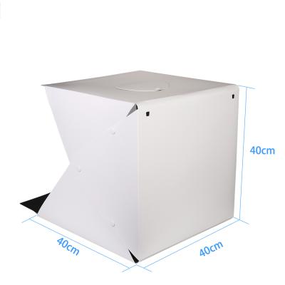 China Acrylic + PVC 40cm Mini Photograph Camera USB LED Portable Portable Lightweight Box Tent Folding Photo Studio for sale