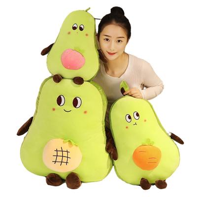 China Cute Decoration Cardboard Avocado Stuffed Toy Pillow Rag Doll Toy Avocado Pillow for sale