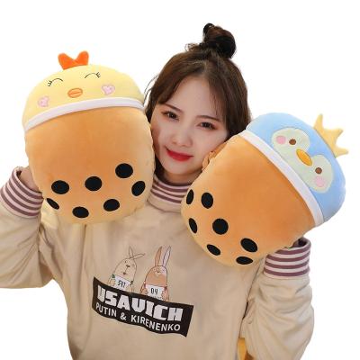 China Wholesale Decoration Wholesale Boba Teacup Plush Toy With Animal Stuffed Bubble Milk Tea Pillow Toy for sale