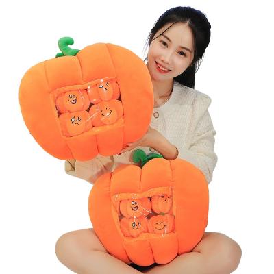 China Decoration New One 4 Pcs Pumpkin Plush Tile Stuffed Toy Bag for sale