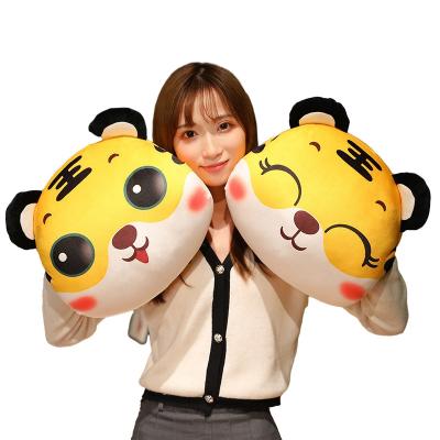 China Decoration Tiger Hand Plush Toy Pillow Super Soft Warmer Cushion Stuffed Tiger Hand Warmer for sale