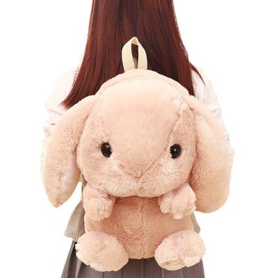 China Decoration Bunny Stuffed Rabbit Backpack Plush Super Soft Bunny Bag for sale