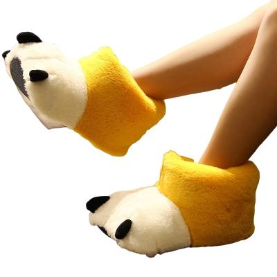 China PORTABLE Hot Floor Sleepwear Cartoon Shoe Animals Claw Paw Shape Plush Slippers and For Women's Slippers for sale