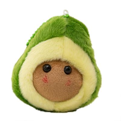 China PORTABLE Custom Cute Wrapped Octopus Fuzzy Fruit Pendant Stuffed Baby Elves Plush Key Chain Avocado Toys Cute Octopus Avocado Toys Plush for sale