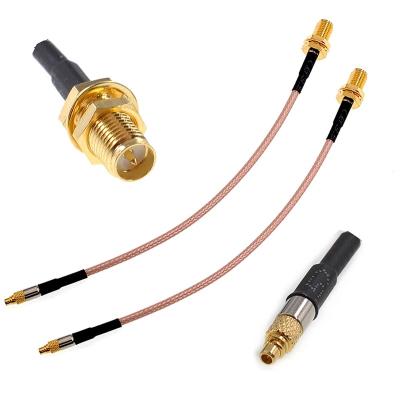 China 50Î © Wire Jumper S.MA Female With Pin To MMCX Male With RF Coaxial Cable Antenna Supplement Cable Adapter Jumper Patch Pipeline for sale