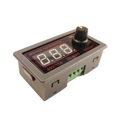 China Motor Equipment Digital Display PWM DC Controller 9-60v Brushed Motor Speed ​​Range Input 12A Fan Motor Controller for sale