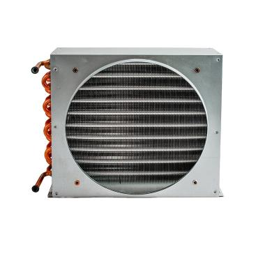 China Refrigeration Parts Air Cooled Refrigerator Condenser Heat Exchanger With Fan for sale