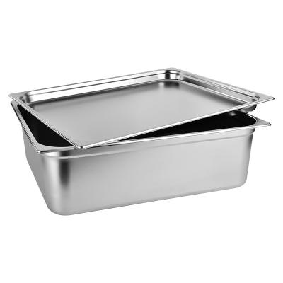 China Freshness Preservation Kitchen Hotel Large Capacity Stainless Steel Fast Food Basin Pan Baking Buffet Server Warming Tray for sale