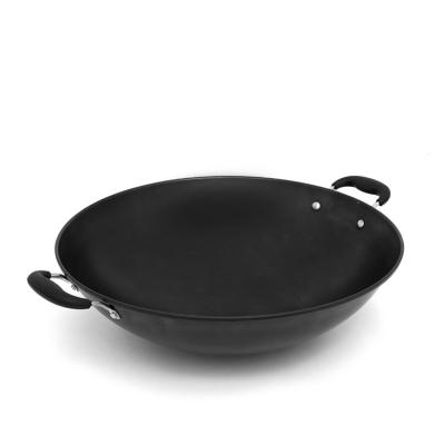 China 49cm Commercial Cast Iron Wok Range Commercial Chinese Kitchen Outdoor Cooking Pots for sale