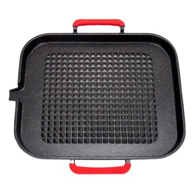 China Gas Cooker Kitchen Cookware Roasting Filters Outdoor Cooker Oil Filter Pan Grills Korea Barbecue Grill Pan Dishes for sale