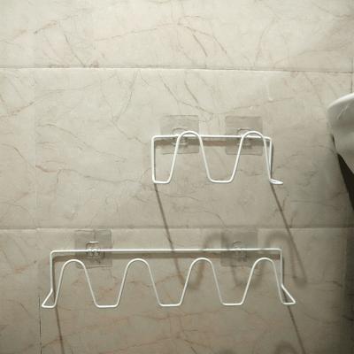 China Wall Mounted Wall Mounted Storage Rack Metal Bathroom Shoe Rack Nail Slipper Rack Free Standing for sale