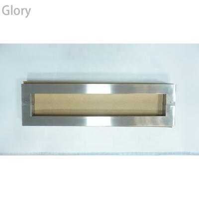 China Modern Sliding D Shape Square Tube Stainless Steel Office Hotel Apartment Single Glass Match All Glass Door Handle for sale