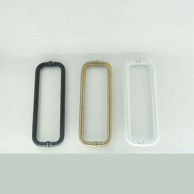 China Easy Installation Matte Black White Solid O Shape Brass Aluminum Gold OEM ODM Backed Anti Rust Modern Anti Rust Door Handle Glass Wood Hand Pull for sale