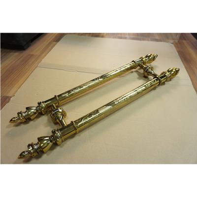 China Modern vintage antique gold door handle long for wooden door for sale