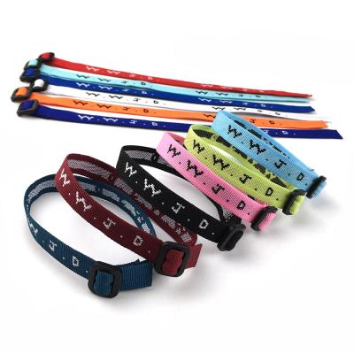 Κίνα Polyester Jacquard Religious Wristband Saying WWJD Mesh Custom WWJD Woven Adjustable Wristbands προς πώληση