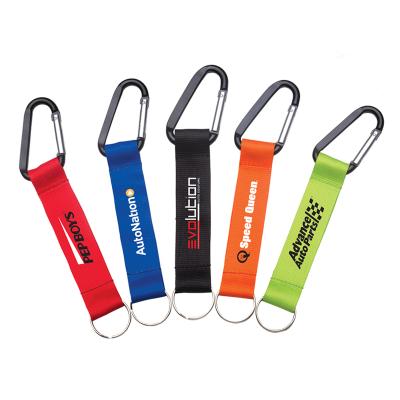 China Custom Mini Carabiner Lanyards For Keys /Short Polyester Lanyard for sale