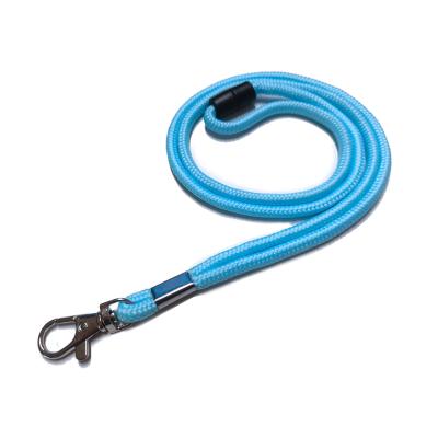 Китай Polyester lanyard factory cheap braided round rope rope lanyard with metal hook продается