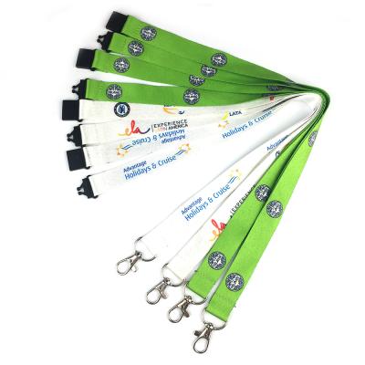 China Gift Green Promotional Environmentally Friendly PET Lanyards Recycled RPET Sublimation Lanyard With Custom Logo Design Te koop