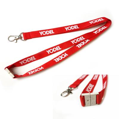 中国 Eco-Friendly Recycled PET RPET Neck Strap Recycled PET Lanyard With Wheat Straw Safety Breakaway 販売のため