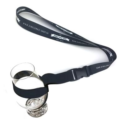 China Glass Cup Holder Wine Glass Bottle Beer Drinks Cup Holder Neck Strap Whiskey Sample Wine Glasses Holder Lanyard Te koop