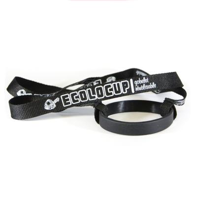 中国 Bottle Holder Neck Strap Silicone Water Bottle Cup Holder Lanyard/Plastic Cup Holder Neck Strap 販売のため