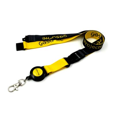 Κίνα Exhibition Popular Customized Print Polyester Promotion Lanyard With Long Yo-Yo Badge Reel Neck Strap προς πώληση