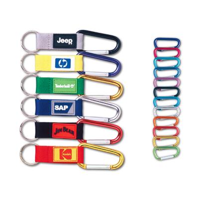 China Polyester Manufacturing OEM Custom Short Lanyard Keychain Carabiner Key Chain Te koop