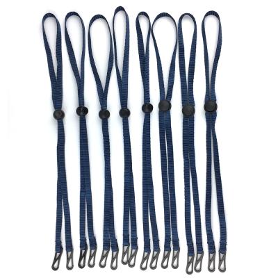 China RTS Navy Blue Nylon Lanyard Adjustable Facemask Strap Running Facemask Strap Te koop