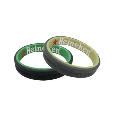 Cina Europe Factory Free Custom Double Side Printing Logo Greece Silicone Wristband in vendita