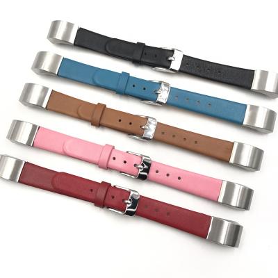 China Custom Small Thin High Quality Soft Nappa Genuine Leather Watch Band For Fitbit Alta for sale