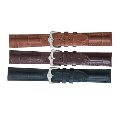 China Leather Custom Padded 12 14 16 18 20 22 Different Colors Sizes Genuine Crocodile 24mm Calf Alligator Leather Watch Bands Manufacture for sale