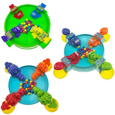 China Plastic Amazon Interaction Table Toys Multiplayer Feeding Frog Beads Eat Beans Desktop Game Hungry Frogs Board Game Toys For Kids Gift for sale