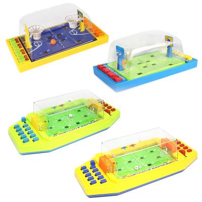 China Plastic Mini Tabletop Soccer Board Game Football Basketball Table Shooting Catapult Desktop Games For Party Toys For Kids Adults for sale