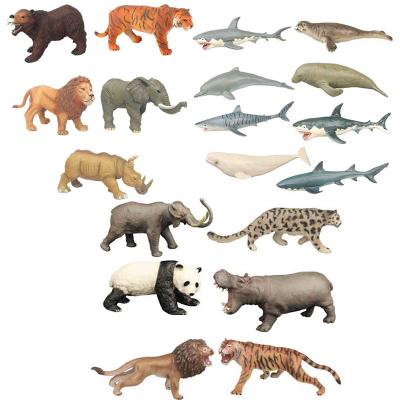 China Hot Selling Toy Simulation Plastic Wild Ocean Safari Animal Kids Role Mixed Models Set Plush Amazon Animes Playing Toys for sale