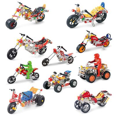 China 3D Metal Self Assembly Building Block Metal Motorcycle Plastic Blocks Set Motorrad Motors Motorcycles Block Toys Gift For Kids for sale