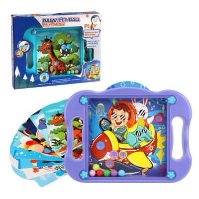 China Plastic Funny Balanced Ball Game Maze Bead Game Interactive Handheld Balance Board Game Toys Gift For Boys Girls for sale