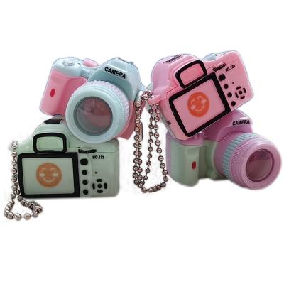 China Amazon Hot Selling Plastic Colorful 18 Inch Keyfob Pendant Key Ring Gift Doll Accessories Mini Camera With LED Light 3D Car Key Chains for sale