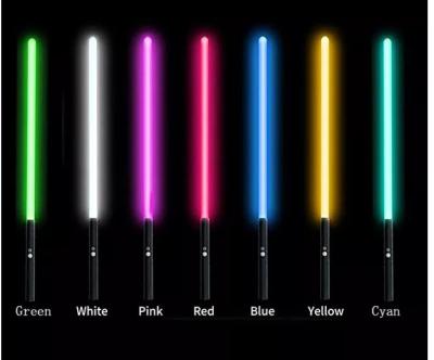 China Plastic Double Saber Kids Cosplay Extendable Laser Light Up Laser Swords Star Light Colorful Led Flashing Saber for sale