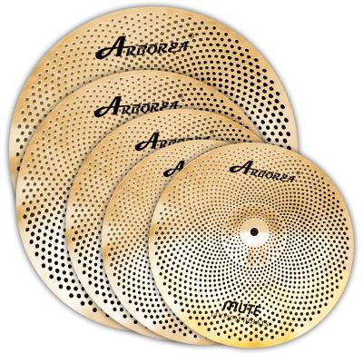 China Golden Alloy Arborea Low Volume Cymbals Mute Set: 14